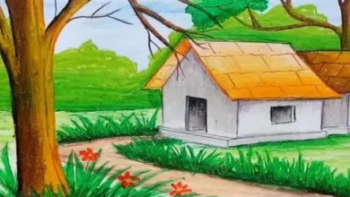 آموزش نقاشی ساده با مداد رنگی برای نوجوانان